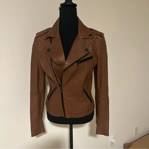 William Rast Brown Leather Jacket